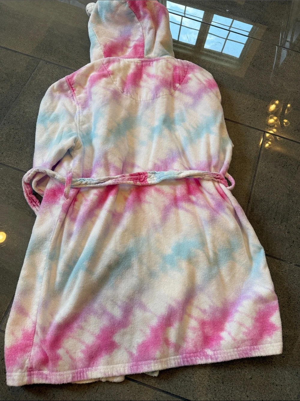 Kids Hooded Unicorn Tie-Dye Swimcover up